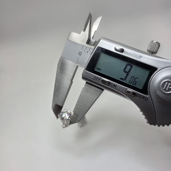 6ct.tw Moissanite 4 Prong Silver Earrings - Picture 5 of 13